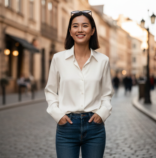 Silk Button-Down Shirt - Image 3